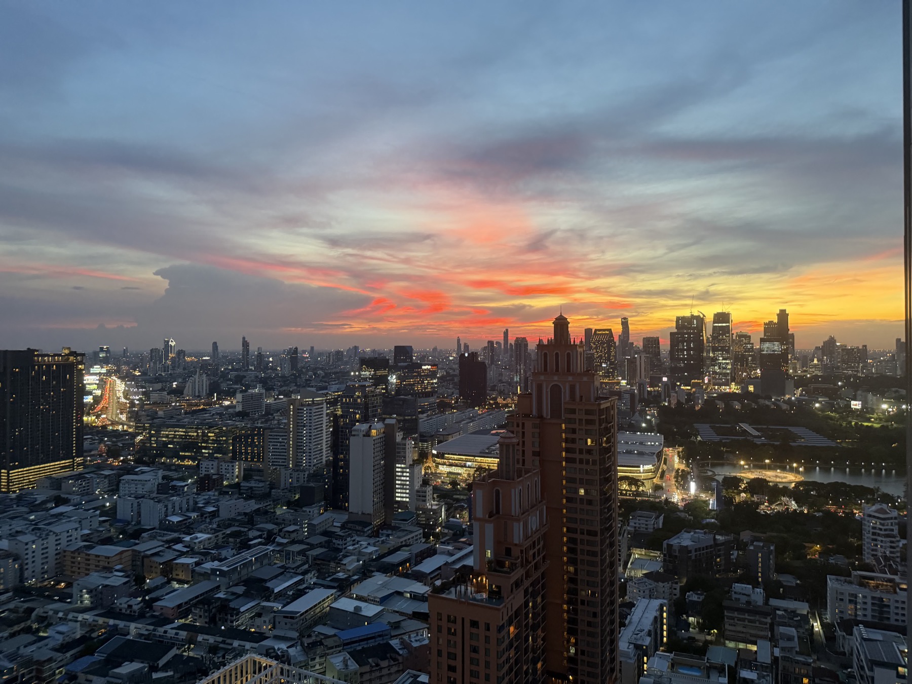 Bangkok skyline at twilight
