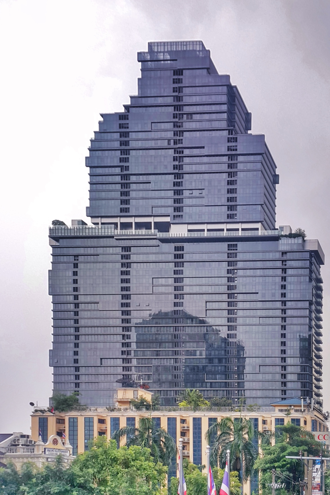 A tall residential condominium building in Bangkok
