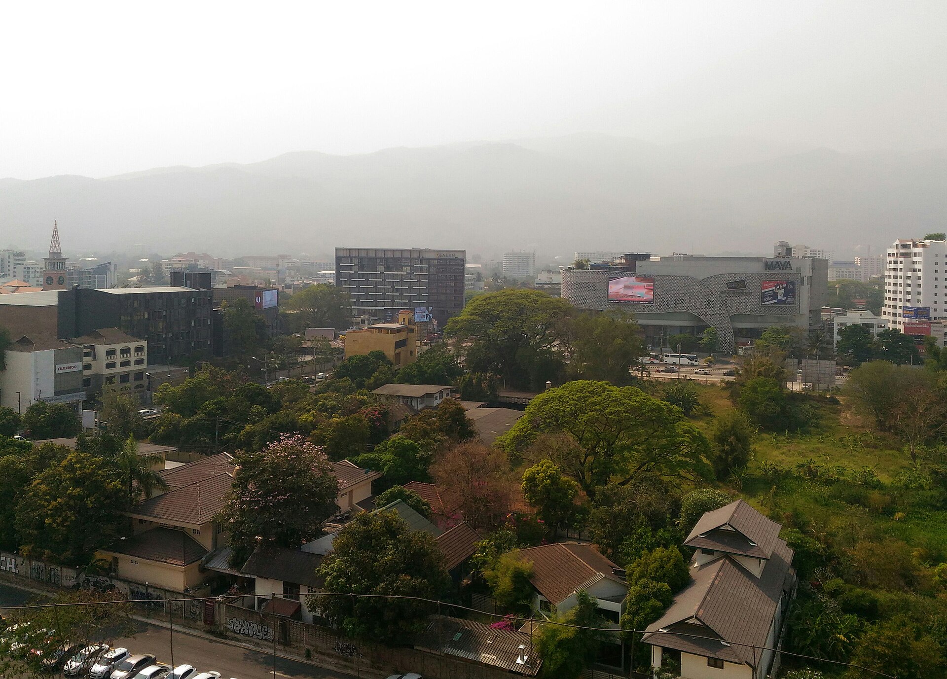 Chiang Mai seen through heavy seasonal haze