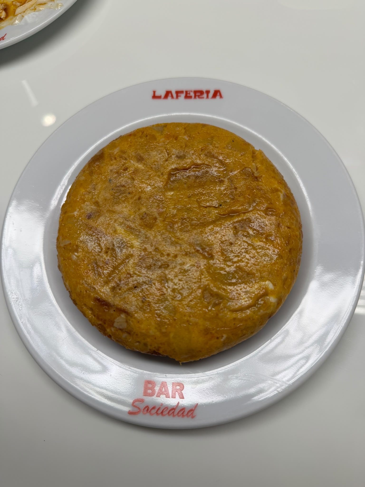 Spanish tortilla served at Bar Sociedad Laferia